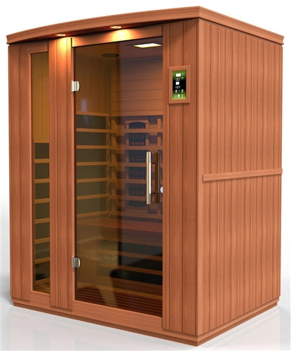 GoldenDesigns DYN-6336-02 FS Dynamic Lugano 3-Person Full Spectrum Near Zero EMF FAR Infrared Sauna (New)