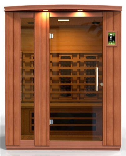 GoldenDesigns DYN-6336-02 FS Dynamic Lugano 3-Person Full Spectrum Near Zero EMF FAR Infrared Sauna (New)