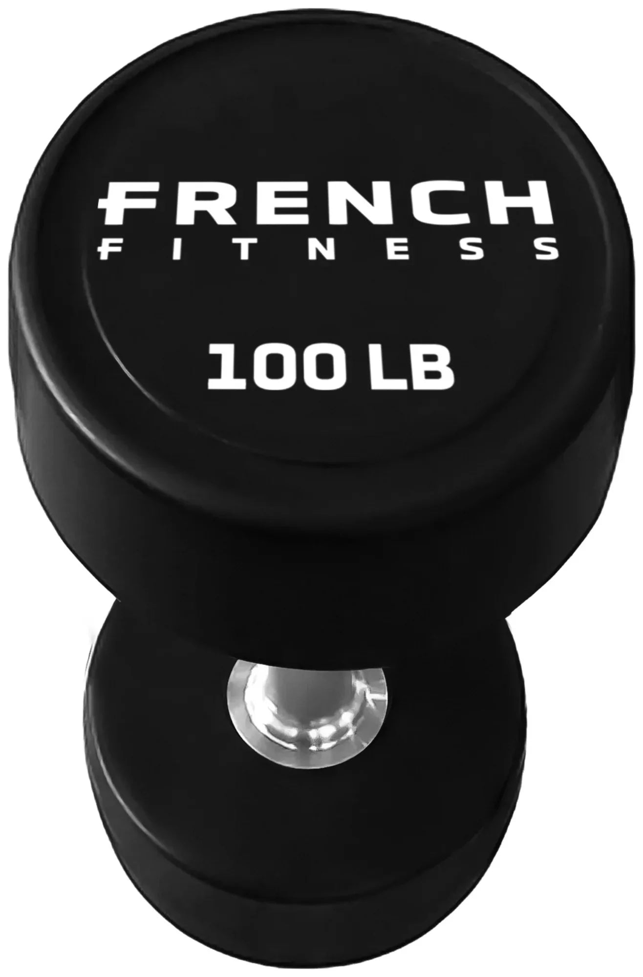 French Fitness Urethane Round Pro Style Dumbbell V2 100 lbs - Single (New)