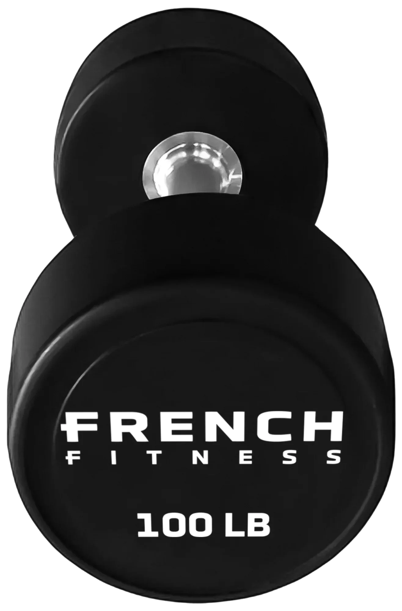 French Fitness Urethane Round Pro Style Dumbbell V2 100 lbs - Single (New)