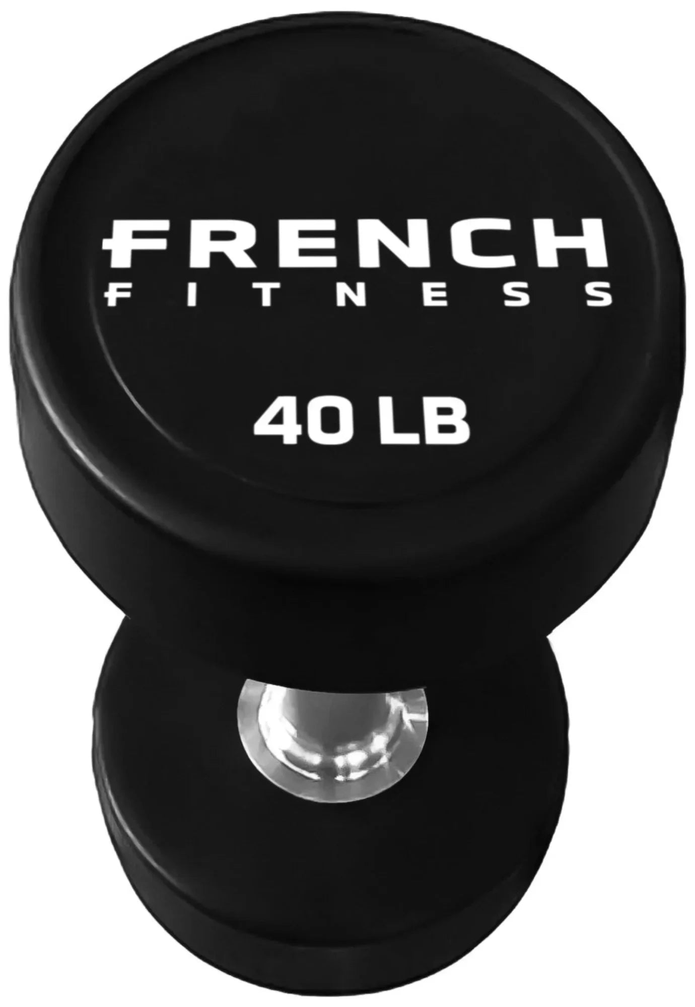 French Fitness Urethane Round Pro Style Dumbbell V2 40 lbs - Single (New)
