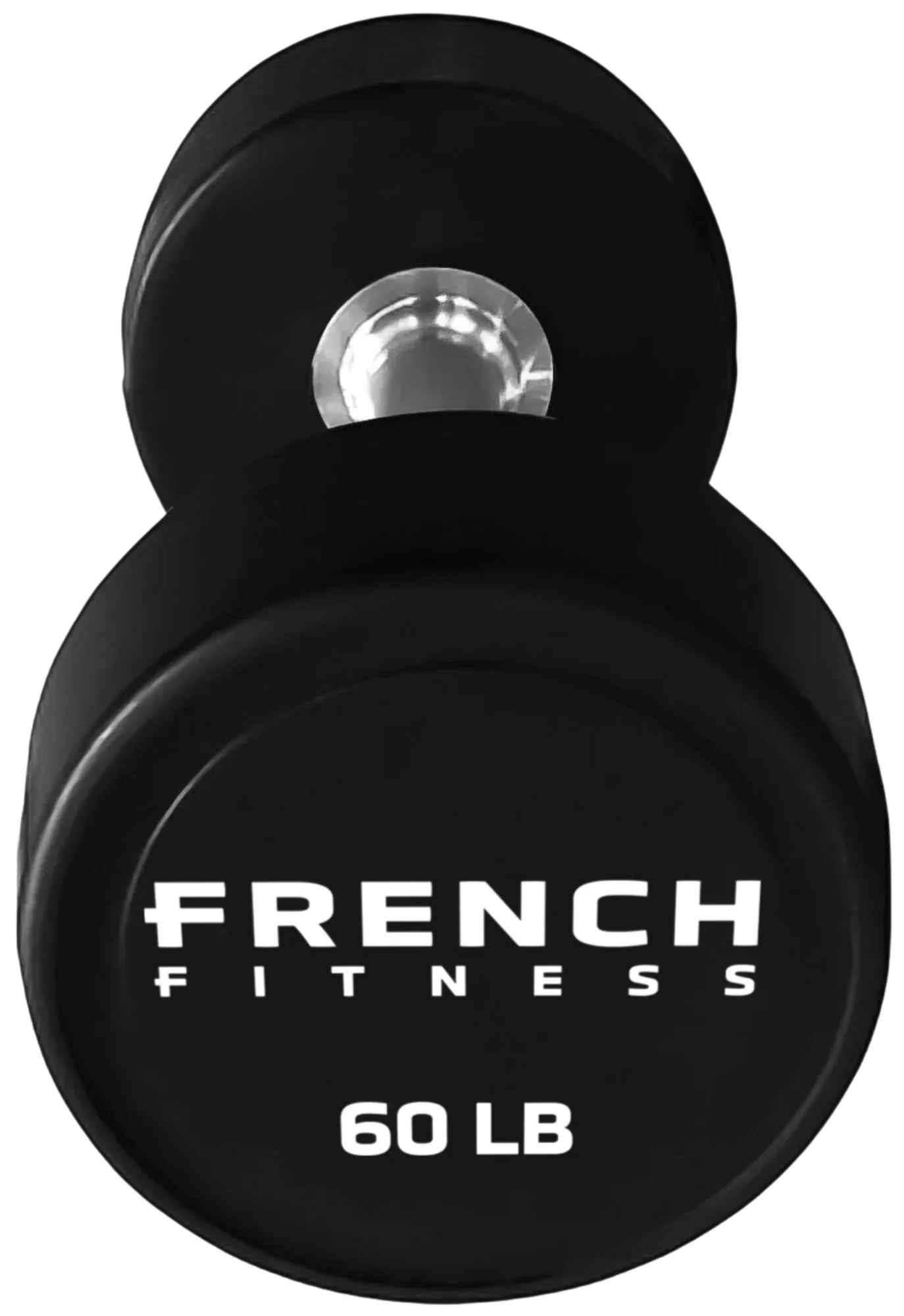 French Fitness Urethane Round Pro Style Dumbbell V2 60 lbs - Single (New)
