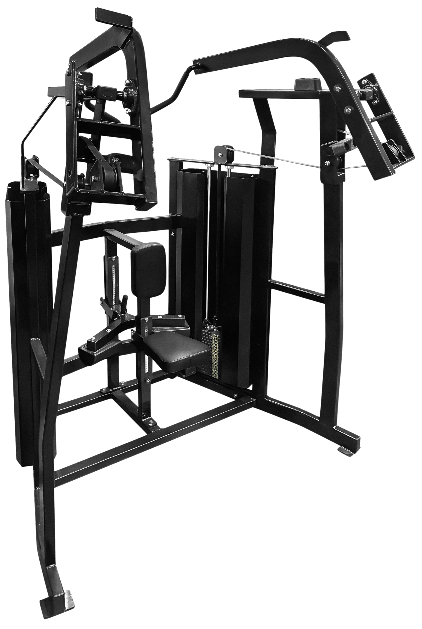 French Fitness FFB Black Dual Stack Front Lat Pulldown (New)