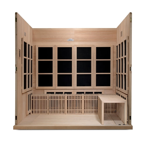 GoldenDesigns GDI-6880-01 Elite Catalonia 8 Person Ultra Low EMF FAR Infrared Sauna (New)