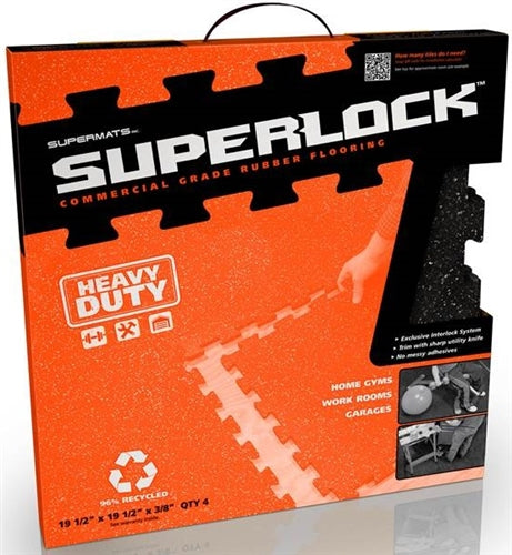 SuperMats SuperLock Heavy Duty Weightlifting Mat - Set of 4 (New)