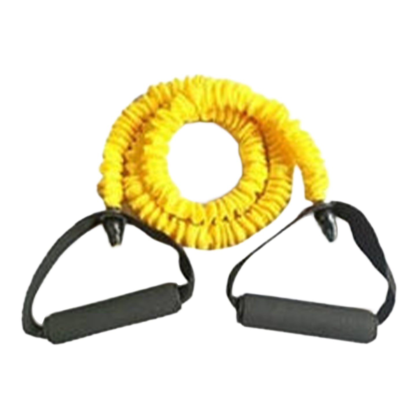French Fitness Toning Resistance Tube Bands w/Handles - Yellow (10 lbs) (New)
