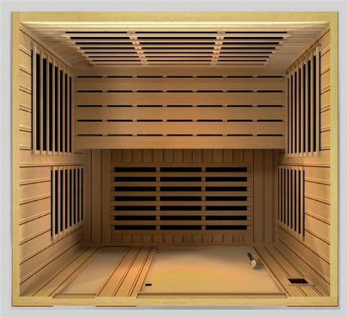 GoldenDesigns DYN-6336-01 Dynamic "Lugano" Low EMF Far Infrared Sauna (New)