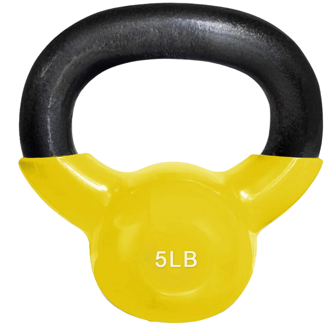 French Fitness Vinyl Kettlebell Set Set of 6 (5-20 lbs) (New)