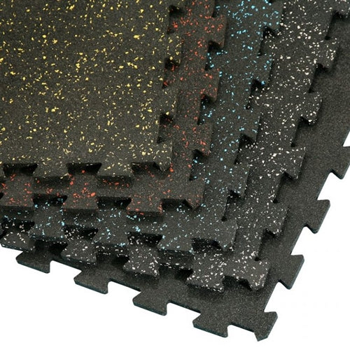 Body-Solid RF4PM Interlocking Rubber Flooring 4 Piece 19.5" x 19.5" x 3/8" (New)