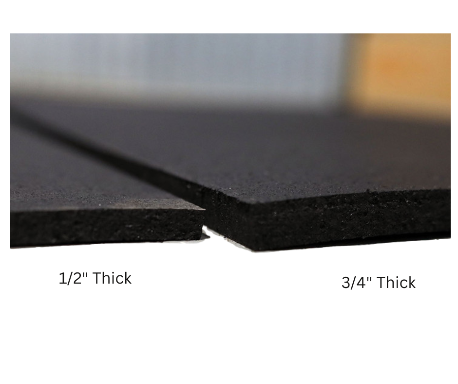 Body-Solid RFM1-2BLK3 Rubber Equipment Mat 3' x 4', 1/2" Thick (New)