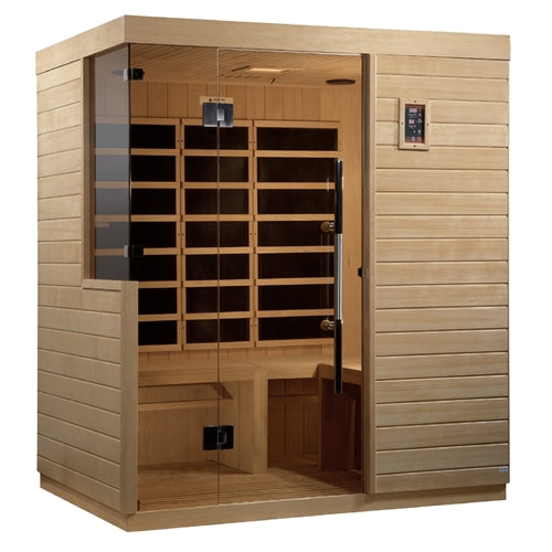 GoldenDesigns DYN-5830-01 Bilbao 3 Person Ultra Low EMF FAR Infrared Sauna (New)