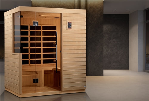 GoldenDesigns DYN-5830-01 Bilbao 3 Person Ultra Low EMF FAR Infrared Sauna (New)