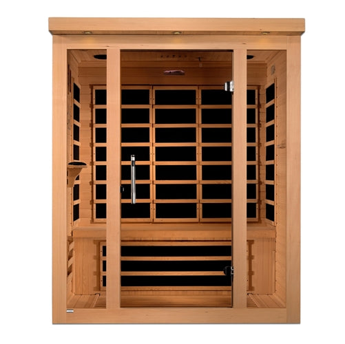 GoldenDesigns DYN-6315-02 Vila 3 Person Ultra Low EMF Far Infrared Sauna (New)