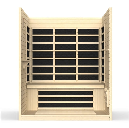 GoldenDesigns DYN-6315-02 Vila 3 Person Ultra Low EMF Far Infrared Sauna (New)