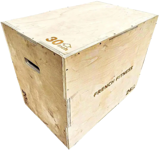 French Fitness 20-24-30 3-In-1 Wooden Plyo Box (New)