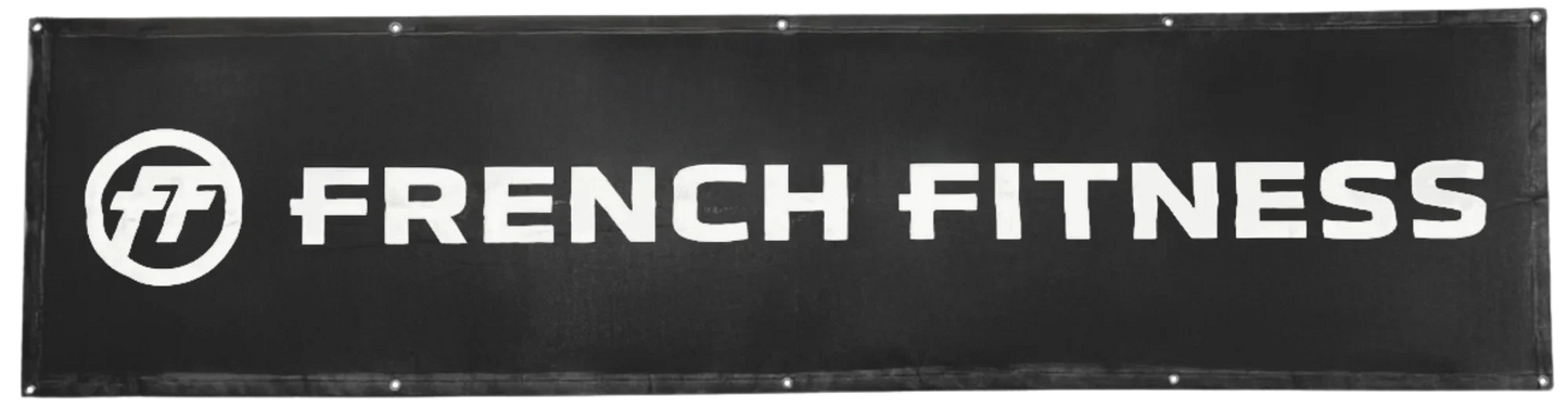 French Fitness Vinyl Mesh 24" x 96" Horizontal Banner (New)