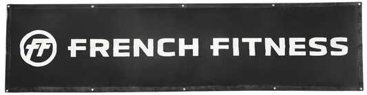 French Fitness Vinyl Mesh 24" x 96" Horizontal Banner (New)