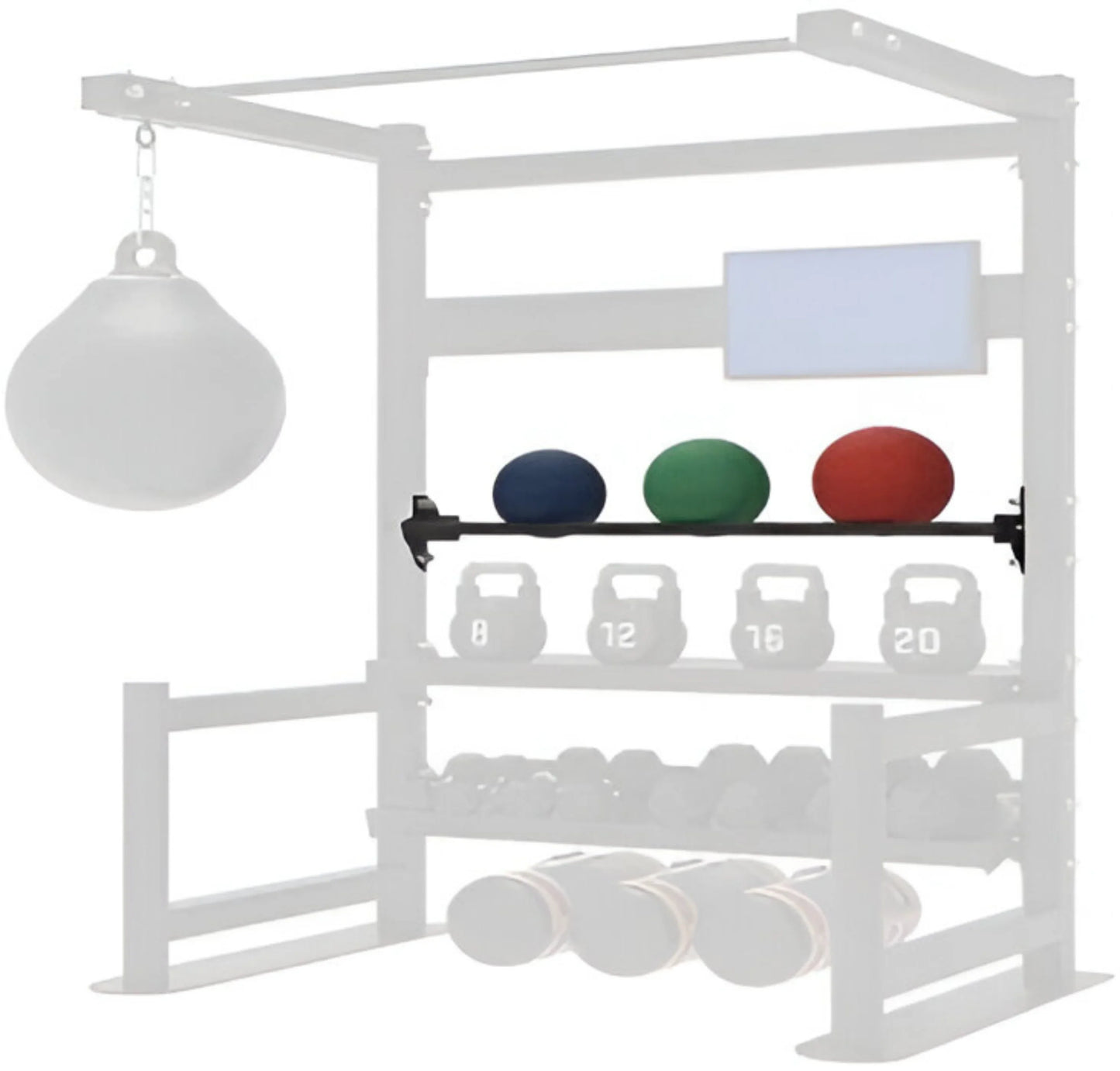 French Fitness 47" Rack & Rig Ball Tier/Tray Attachment (New)