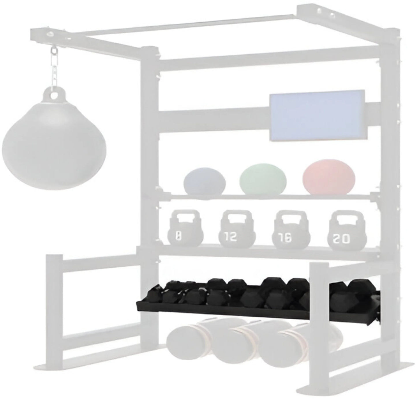 French Fitness 47" Rack & Rig Dumbbell Tier/Tray Attachment (New)