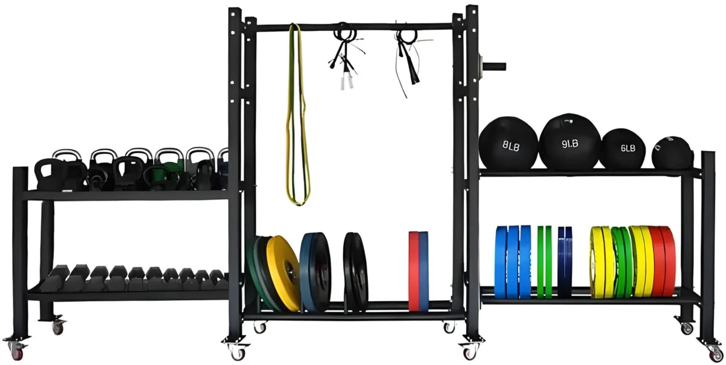 French Fitness 3 section Multi Tier Storage Rack System (New)