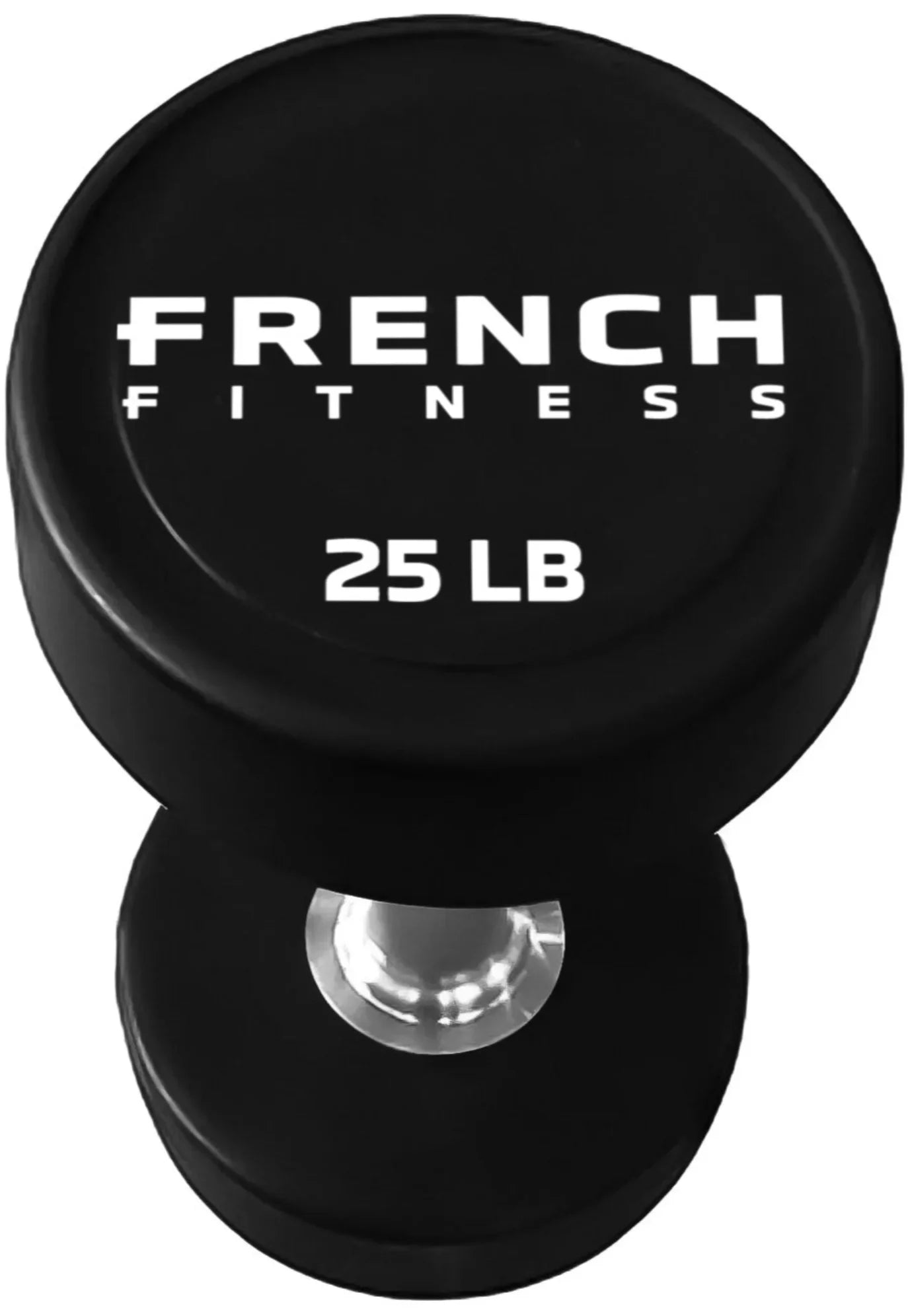 French Fitness Urethane Round Pro Style Dumbbell V2 25 lbs - Single (New)