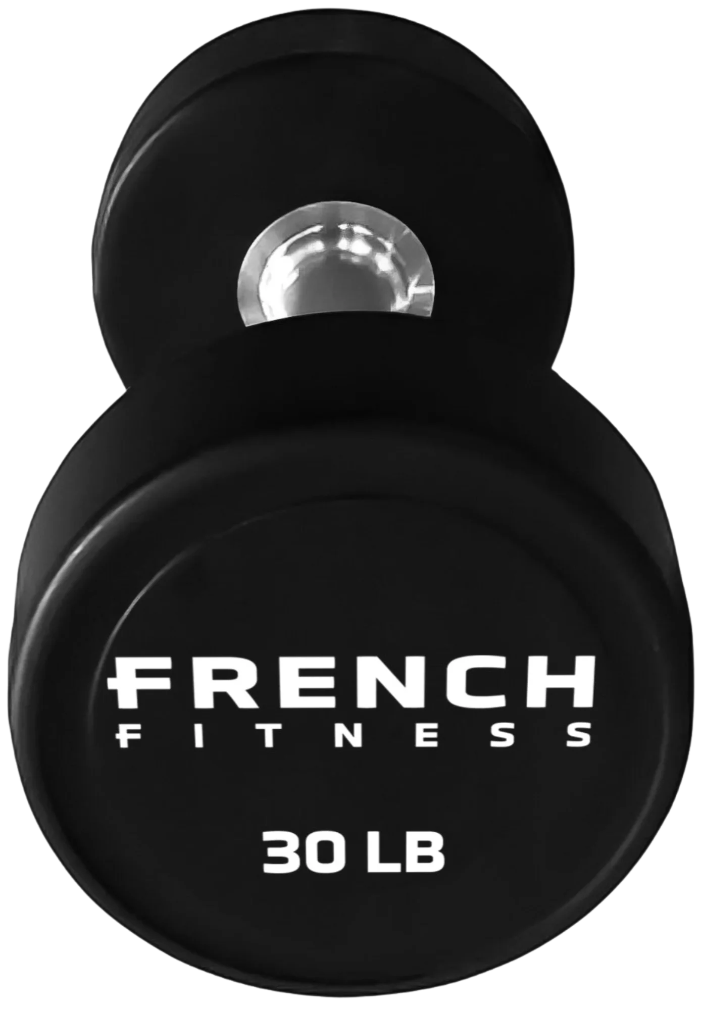 French Fitness Urethane Round Pro Style Dumbbell V2 30 lbs - Single (New)