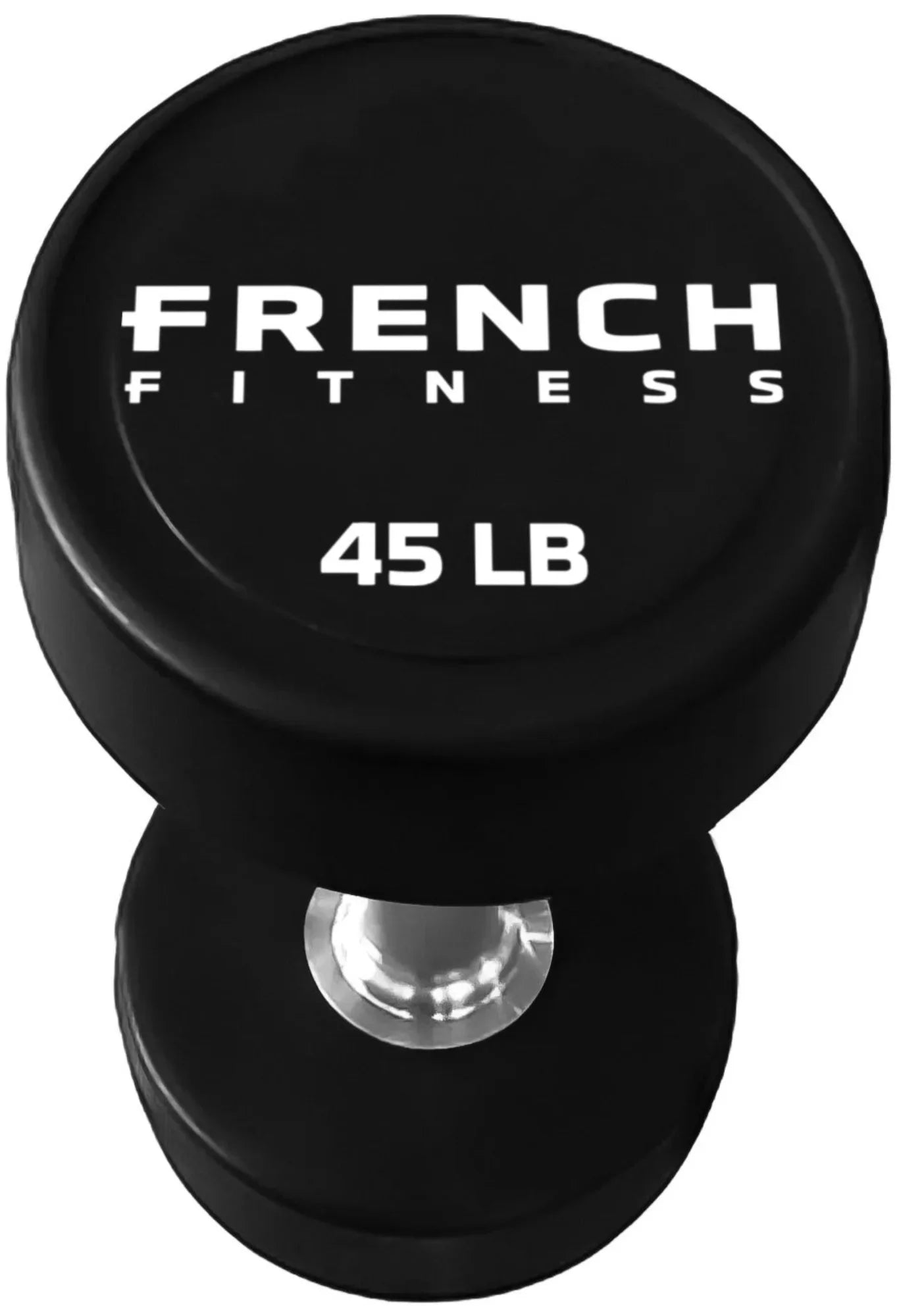 French Fitness Urethane Round Pro Style Dumbbell V2 45 lbs - Single (New)