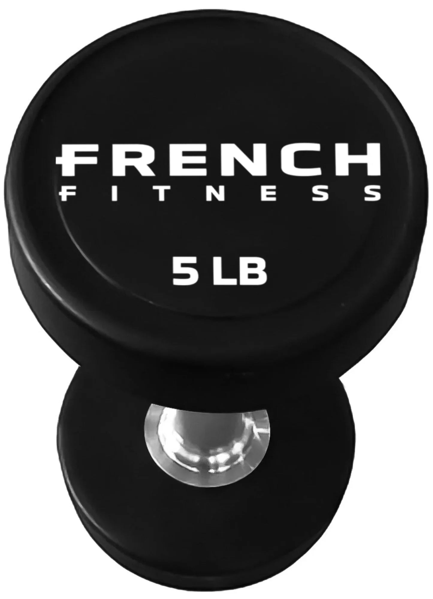French Fitness Urethane Round Pro Style Dumbbell V2 5 lbs - Single (New)