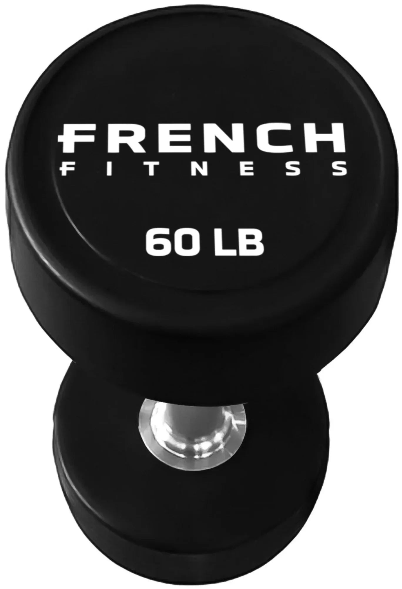 French Fitness Urethane Round Pro Style Dumbbell V2 60 lbs - Single (New)