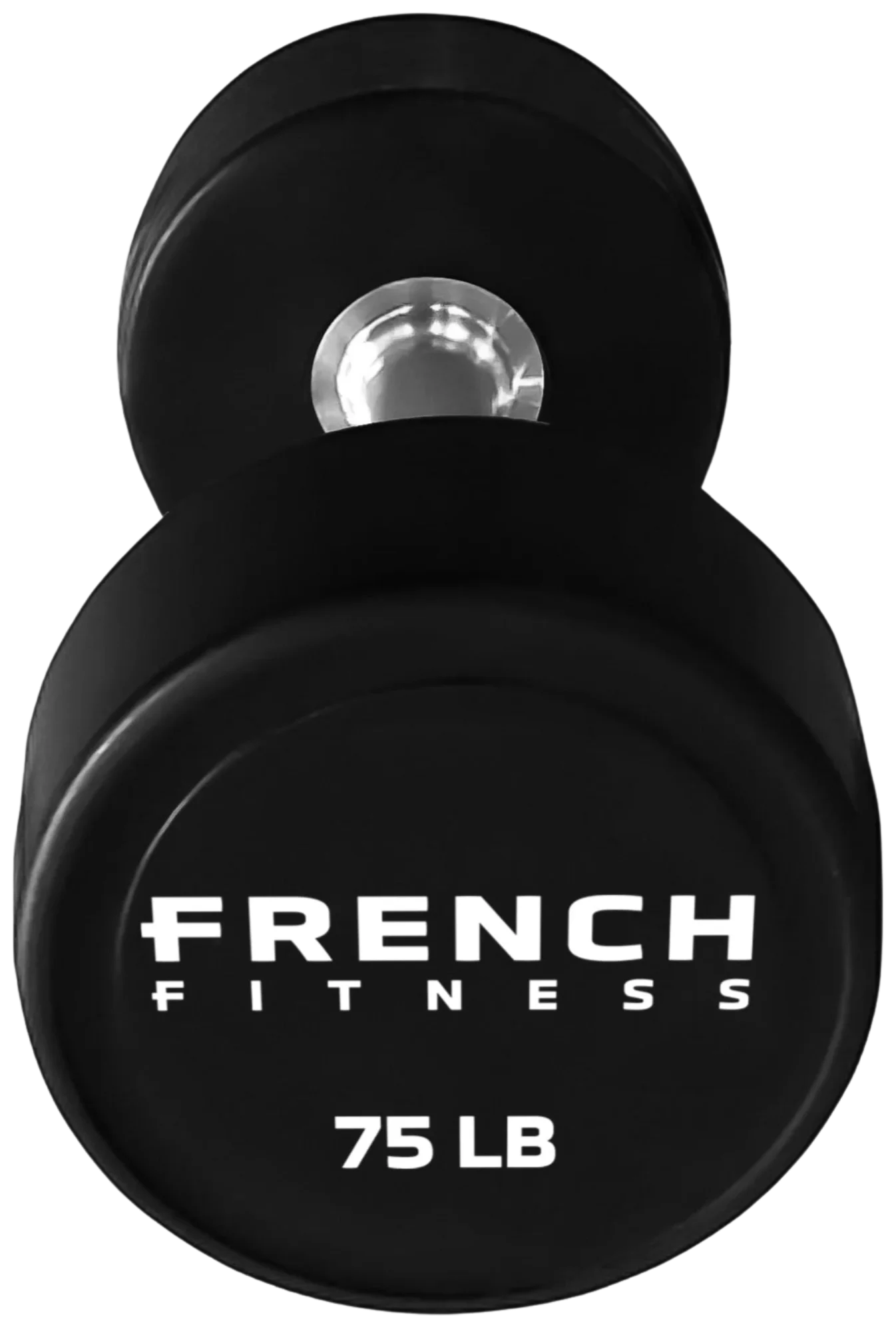 French Fitness Urethane Round Pro Style Dumbbell V2 75 lbs - Single (New)