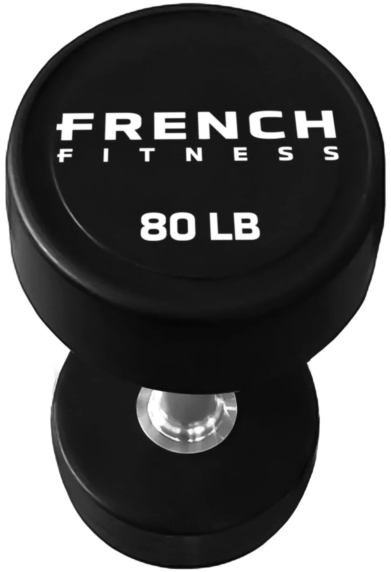 French Fitness Urethane Round Pro Style Dumbbell V2 80 lbs - Single (New)
