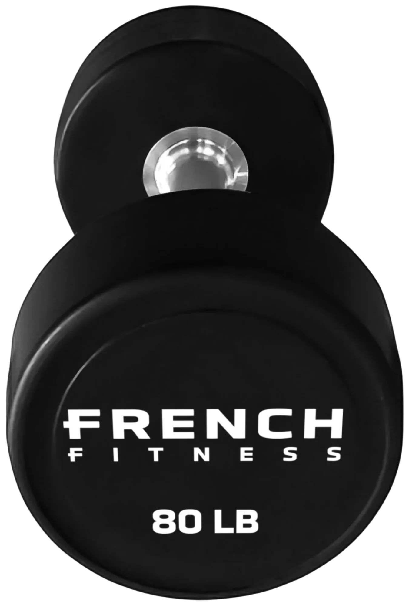 French Fitness Urethane Round Pro Style Dumbbell V2 80 lbs - Single (New)