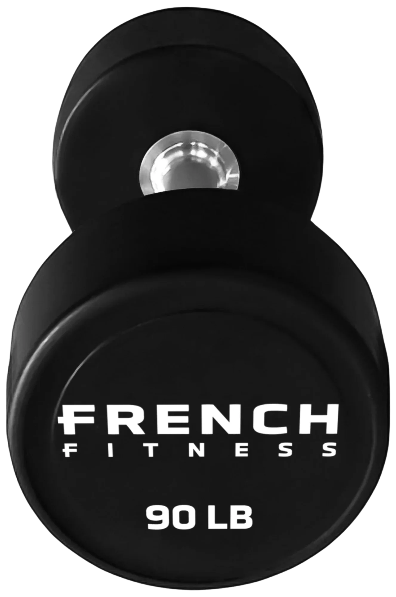 French Fitness Urethane Round Pro Style Dumbbell V2 90 lbs - Single (New)