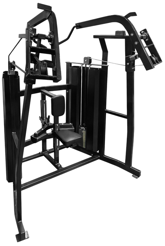 French Fitness FFB Black Dual Stack Front Lat Pulldown (New)