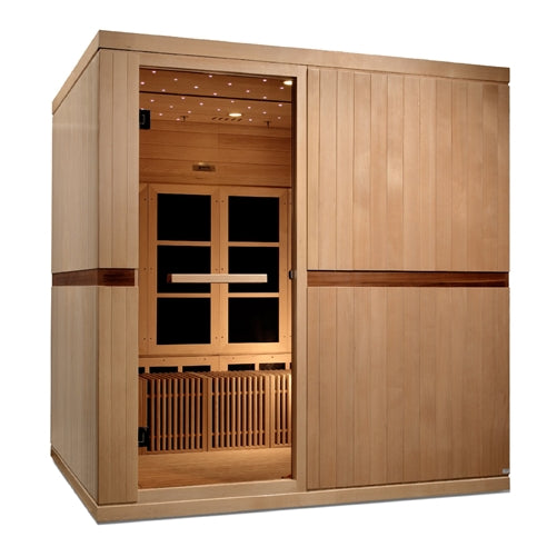 GoldenDesigns GDI-6880-01 Elite Catalonia 8 Person Ultra Low EMF FAR Infrared Sauna (New)