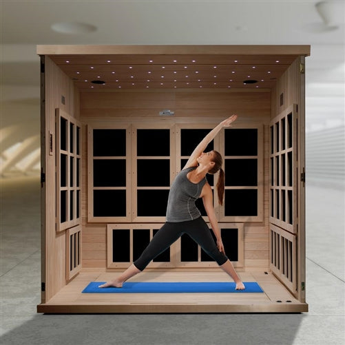 GoldenDesigns GDI-6880-01 Elite Catalonia 8 Person Ultra Low EMF FAR Infrared Sauna (New)