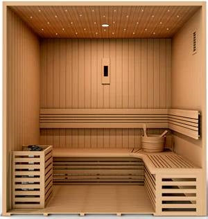 Golden Designs GDI-7389-01 Canadian Red Cedar "Copenhagen Edition" 3 Person Traditional Steam Sauna (New)