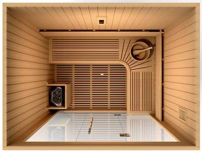 Golden Designs GDI-7389-01 Canadian Red Cedar "Copenhagen Edition" 3 Person Traditional Steam Sauna (New)