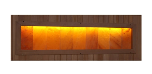 GoldenDesigns GDI-8030-02 3-Person Full Spectrum PureTech Near Zero EMF FAR Infrared Sauna with Himalayan Salt Bar (New)