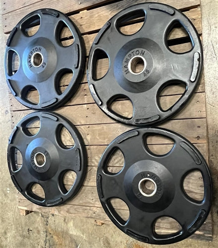 Hampton Olympic Grip Plate Set - Urethane Encased 275lbs (Used - "as is")