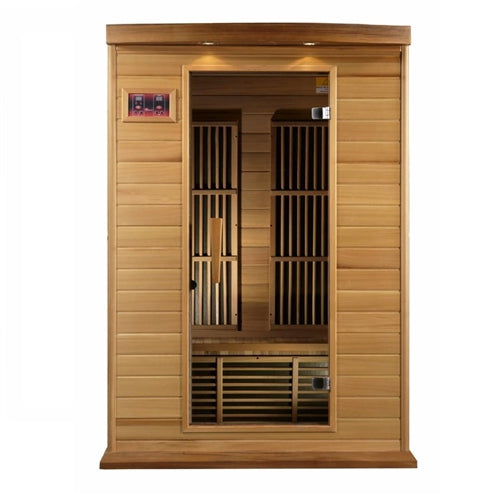GoldenDesigns MX-K206-01-ZF CED Canadian Red Cedar Maxxus "Cholet Edition" 2 Person Near Zero EMF FAR Infrared Sauna (New)