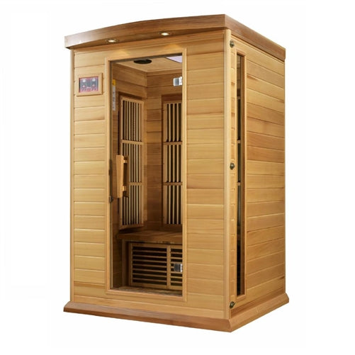 GoldenDesigns MX-K206-01-ZF CED Canadian Red Cedar Maxxus "Cholet Edition" 2 Person Near Zero EMF FAR Infrared Sauna (New)