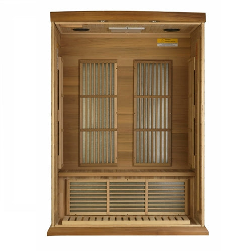 GoldenDesigns MX-K206-01-ZF CED Canadian Red Cedar Maxxus "Cholet Edition" 2 Person Near Zero EMF FAR Infrared Sauna (New)