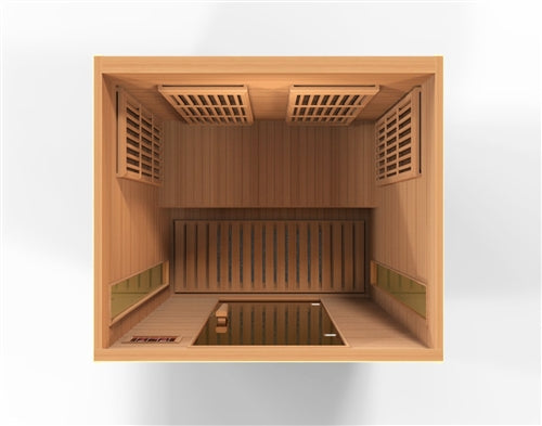 GoldenDesigns MX-K206-01-ZF CED Canadian Red Cedar Maxxus "Cholet Edition" 2 Person Near Zero EMF FAR Infrared Sauna (New)