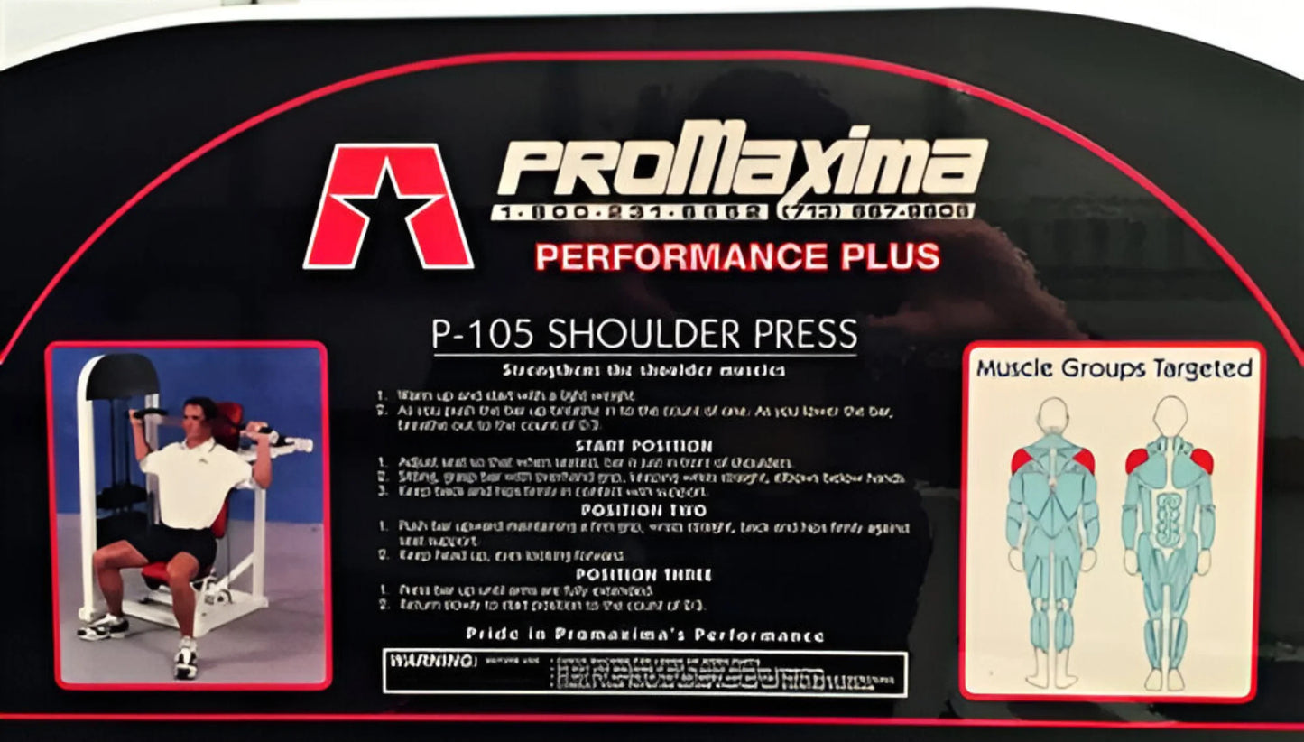 Promaxima P-105 Performance Plus Shoulder Press (Remanufactured)