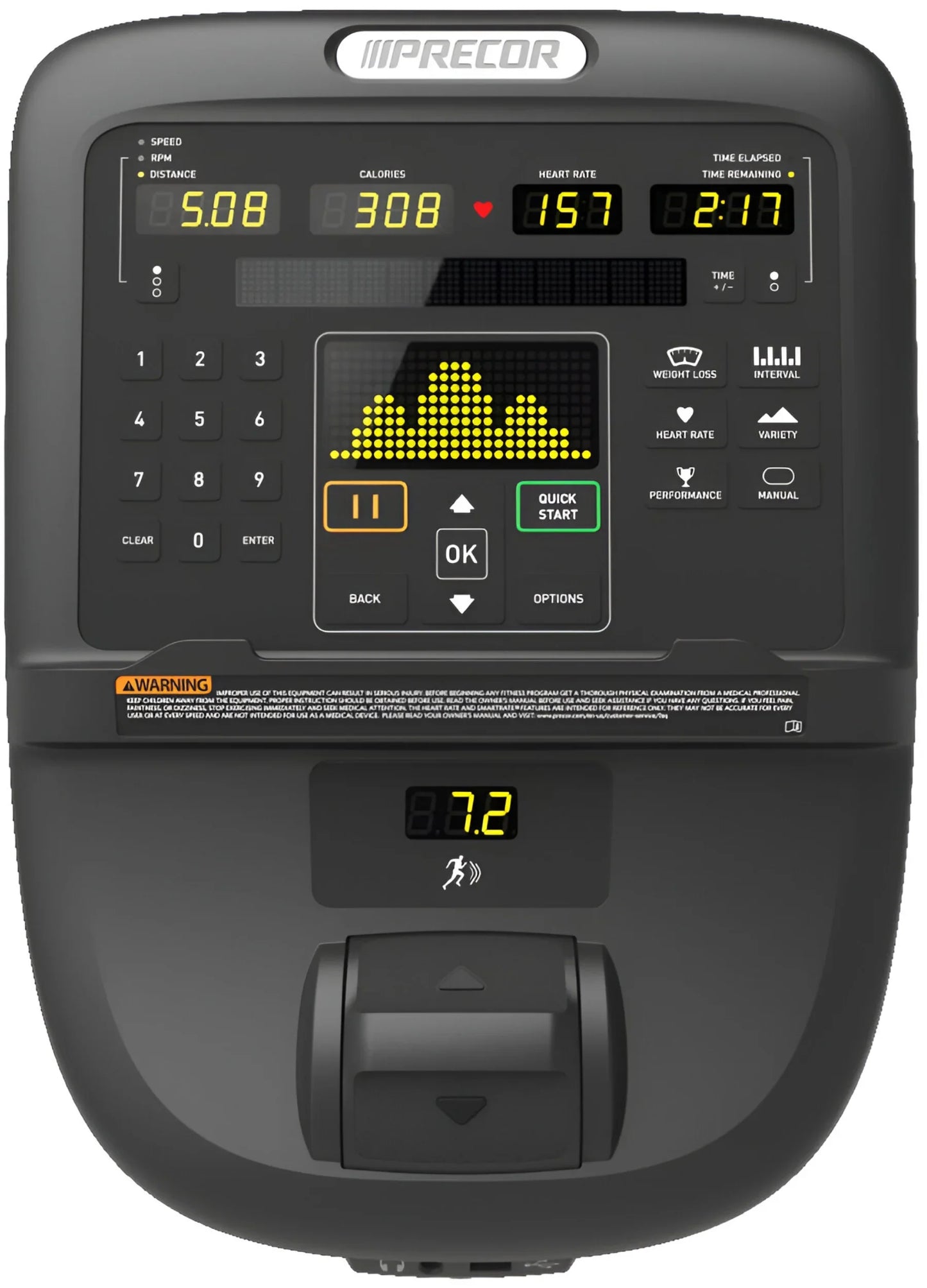 Precor EFX 833 Elliptical w/Converging Crossramp + p31 Console (Remanufactured)