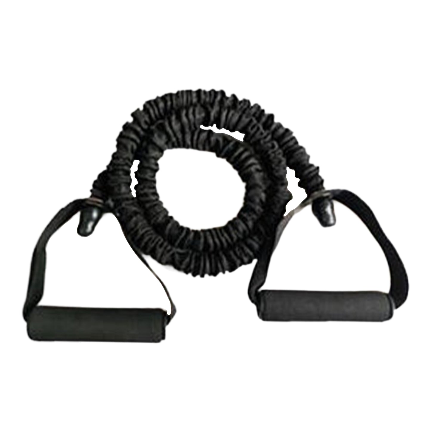 French Fitness Toning Resistance Tube Bands w/Handles - Black (30 lbs) (New)