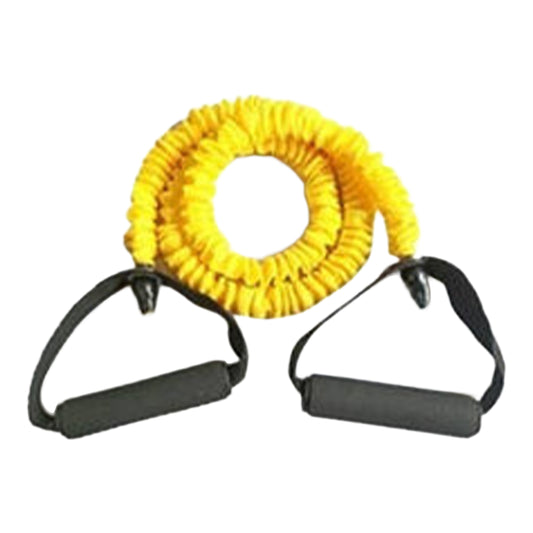 French Fitness Toning Resistance Tube Bands w/Handles - Yellow (10 lbs) (New)