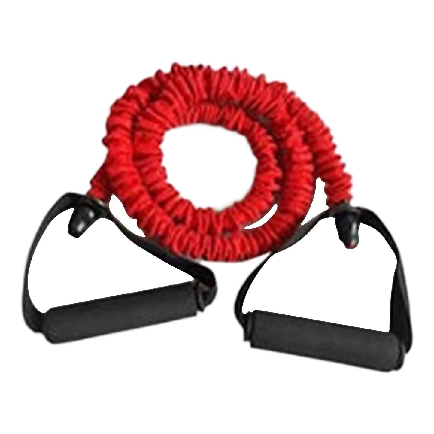 French Fitness Toning Resistance Tube Bands w/Handles - Red (15 lbs) (New)