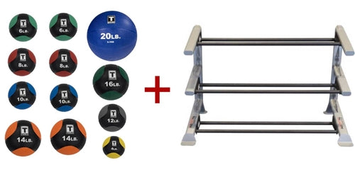 Body-Solid Tools BSTMB Medicine Ball Set (4-20) w/Rack (New)